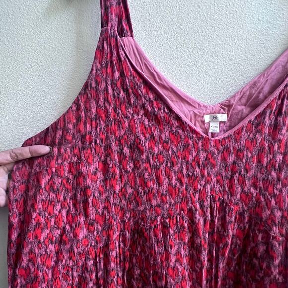 Joie Women's Tea Rose Pink Maxi Dress XL Sleeveless Boho Tiered Sundress Flowy - Picture 5 of 10